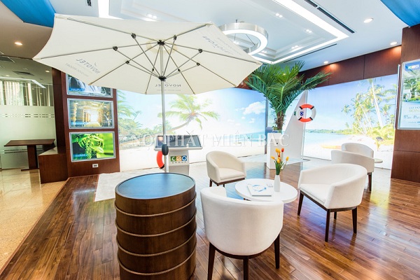 Thiết kế thi công nội thất sảnh tầng 1 CEO Tower - Quảng bá dự án cao cấp Sonasea Villas & Resort 5 sao